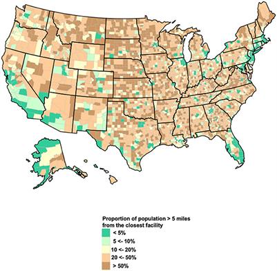 Racial disparities in access to health care infrastructure across US counties: A geographic information systems analysis